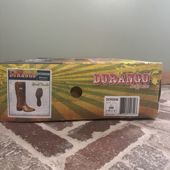 DURANGO World Traveler Women's Wellington Boot Size 6M Pull On Canvas &‎ Leather - Picture 13 of 16